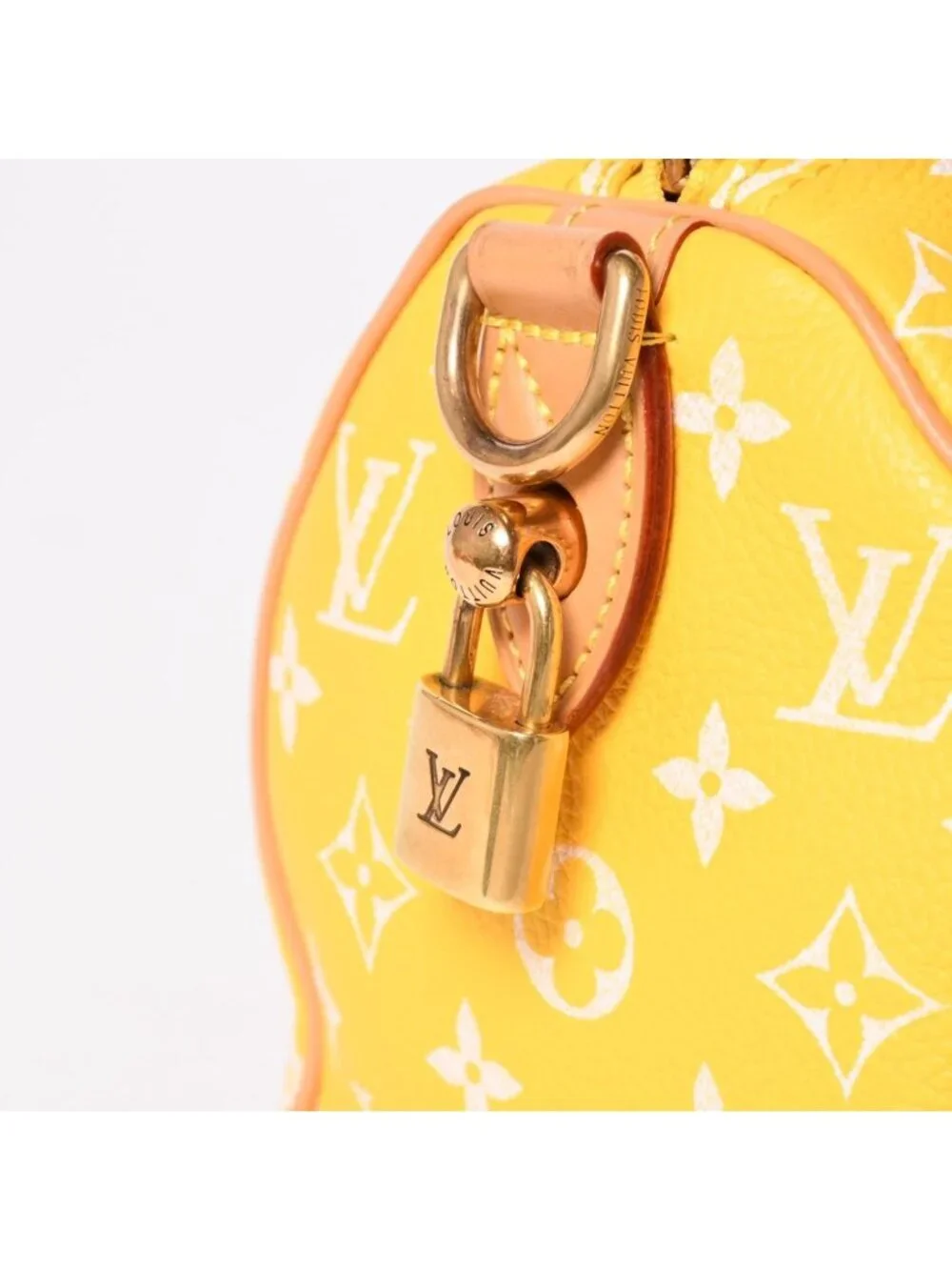 Louis Vuitton Speedy P9 Bandouliere 25 Boston Bag Yellow White